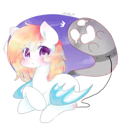 Size: 1213x1285 | Tagged: safe, artist:windymils, derpibooru import, oc, oc:winter sporkle, unofficial characters only, bat pony, ghost, pony, blushing, collar, cute, duo, female, leash, mare, ocbetes, prone, smiling