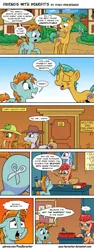 Size: 928x2462 | Tagged: safe, artist:pony-berserker, derpibooru import, lyra heartstrings, princess celestia, snails, snips, oc, oc:longhaul, oc:southern comfort, alicorn, pony, book, comic, female, mare, picture, speech bubble, town hall