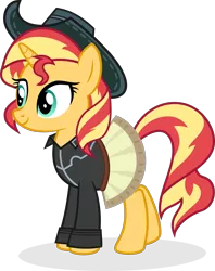 Size: 1600x2025 | Tagged: safe, artist:punzil504, derpibooru import, sunset shimmer, pony, unicorn, dance magic, equestria girls, spoiler:eqg specials, clothes, cowboy hat, cute, female, hat, mare, shimmerbetes, simple background, skirt, solo, stetson, transparent background