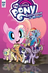 Size: 1054x1600 | Tagged: safe, artist:thom zahler, derpibooru import, idw, applejack, discord, fluttershy, pinkie pie, rainbow dash, rarity, twilight sparkle, twilight sparkle (alicorn), alicorn, pony, spoiler:comic, spoiler:comic57, cover, image, jpeg, mane six, salvador dalí, the persistence of memory, this will end in tears and/or death, xk-class end-of-the-world scenario