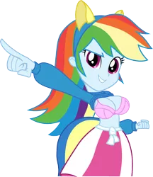 Size: 882x1023 | Tagged: suggestive, artist:drweb70, artist:wanderingeditor, derpibooru import, edit, edited screencap, screencap, rainbow dash, equestria girls, big breasts, bra, breasts, busty rainbow dash, canterlot high, cleavage, clothes, cute, dashabetes, fake tail, female, helping twilight win the crown, huge breasts, lifted shirt, pony ears, school spirit, simple background, skirt, smiling, solo, solo female, transparent background, underwear, vector, wondercolts