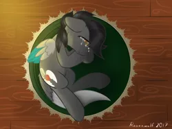 Size: 1024x768 | Tagged: safe, artist:humble-ravenwolf, derpibooru import, oc, oc:ravenhoof, unofficial characters only, pony, crying, curled up, depressed, haiku, lying down, rug, side, solo, vent art