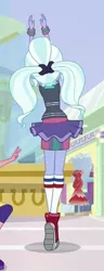 Size: 264x687 | Tagged: safe, derpibooru import, screencap, lemon zest, sugarcoat, dance magic, equestria girls, spoiler:eqg specials, clothes, converse, cropped, female, pointe, rear view, red dress, shoes, skirt, sneakers, socks, solo focus, tutu, wristband