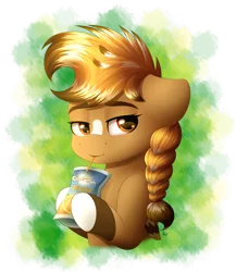 Size: 2600x3000 | Tagged: safe, artist:spirit-dude, derpibooru import, oc, unofficial characters only, pony, capri sun, juice pouch, mare earth pony, solo