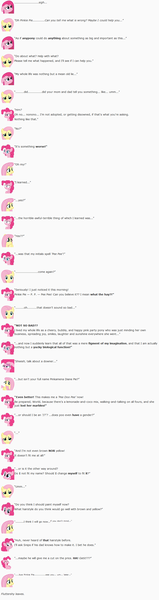 Size: 845x3185 | Tagged: artist:dziadek1990, conversation, derpibooru import, dialogue, emotes, emote story, fluttershy, non sequitur, pinkie pie, pun, random, rant, reddit, safe, slice of life, text, wat, word play