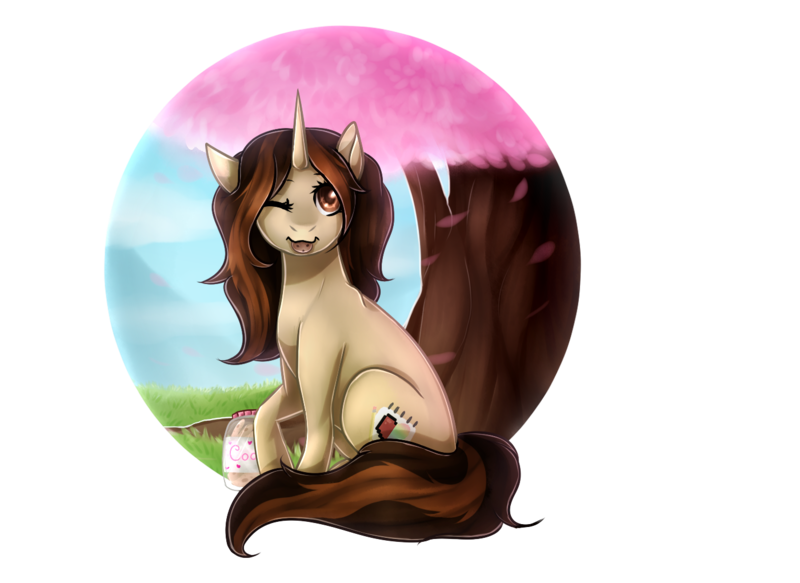 Size: 1400x1020 | Tagged: safe, artist:lou1911, derpibooru import, oc, oc:melany, unofficial characters only, pony, unicorn, female, mare, one eye closed, simple background, solo, transparent background, wink