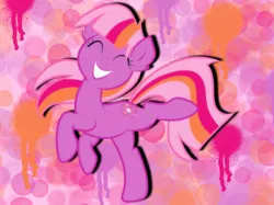 Size: 2732x2048 | Tagged: safe, artist:prismaticstars, derpibooru import, twinkle twirl, earth pony, pony, eyes closed, g3, g3 to g4, g3betes, generation leap, high res, smiling, solo