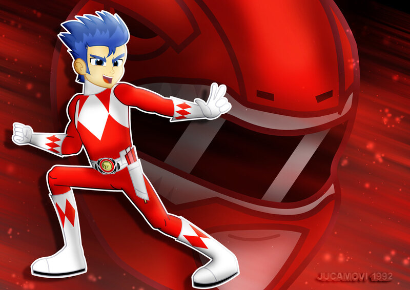 Size: 1600x1131 | Tagged: safe, artist:jucamovi1992, derpibooru import, flash sentry, human, equestria girls, clothes, costume, crossover, kyouryuu sentai zyuranger, male, mighty morphin power rangers, power rangers, rocker, solo, super sentai, superhero, tyranno ranger, zyuranger