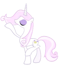 Size: 900x992 | Tagged: safe, artist:keinzantezuken, derpibooru import, fleur-de-lis, pony, unicorn, eyes closed, simple background, skunk stripe, solo, transparent background, vector