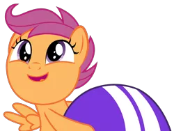 Size: 4484x3375 | Tagged: safe, artist:sketchmcreations, derpibooru import, scootaloo, pony, parental glideance, absurd resolution, cute, cutealoo, faic, happy, helmet, open mouth, simple background, solo, transparent background, vector