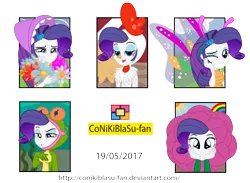 Size: 1928x1409 | Tagged: safe, artist:conikiblasu-fan, derpibooru import, rarity, equestria girls, forever filly, c:, clothes, costume, equestria girls interpretation, flower, flower costume, flowerity, frog costume, glimmer wings, little bo peep, one eye closed, rarichicken, rarifly (costume), ribbity, smiling, solo, squishy cheeks, wink