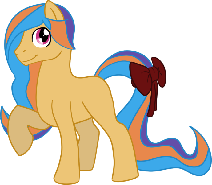 Size: 1021x889 | Tagged: safe, artist:schattenspielrex, derpibooru import, oc, oc:flutter dash, unofficial characters only, earth pony, pony, blank flank, bow, magical lesbian spawn, male, offspring, parent:applejack, parent:rainbow dash, parents:appledash, simple background, solo, stallion, tail bow, transparent background