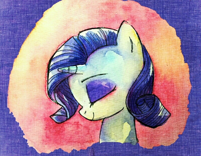 Size: 800x621 | Tagged: safe, artist:awk44, derpibooru import, rarity, pony, abstract background, bust, portrait, profile, solo