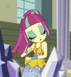 Size: 328x357 | Tagged: safe, derpibooru import, edit, screencap, sour sweet, dance magic, equestria girls, spoiler:eqg specials, animated, cropped, cute, dancing, eyes closed, female, freckles, gif, loop, reversed, solo, sourbetes