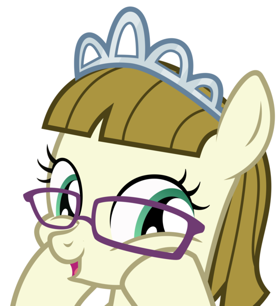 Size: 3000x3272 | Tagged: safe, artist:sollace, derpibooru import, zippoorwhill, pegasus, pony, .svg available, cute, female, filly, glasses, jewelry, looking at you, open mouth, simple background, solo, tiara, transparent background, vector, zippoorbetes