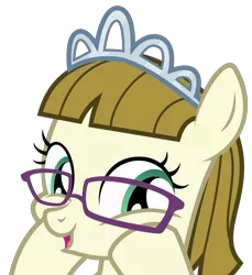 Size: 3000x3272 | Tagged: safe, artist:sollace, derpibooru import, zippoorwhill, pegasus, pony, .svg available, cute, female, filly, glasses, jewelry, looking at you, open mouth, simple background, solo, tiara, transparent background, vector, zippoorbetes