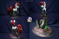 Size: 4608x3072 | Tagged: safe, artist:shuxer59, derpibooru import, oc, oc:blackjack, unofficial characters only, cyborg, pony, fallout equestria, fallout equestria: project horizons, absurd resolution, level 2 (project horizons), sculpture, traditional art