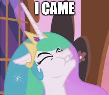 Size: 364x316 | Tagged: suggestive, derpibooru import, edit, edited screencap, screencap, princess celestia, alicorn, pony, a royal problem, cropped, cyoar, eyes closed, female, i came, implied orgasm, mare, meme, reaction image, solo