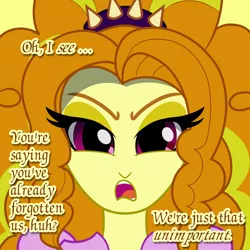 Size: 2560x2560 | Tagged: safe, alternate version, artist:cybersquirrel, derpibooru import, adagio dazzle, equestria girls, angry, bust, solo