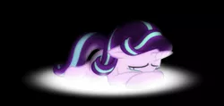 Size: 685x326 | Tagged: safe, artist:trini-mite, derpibooru import, starlight glimmer, pony, unicorn, a royal problem, alone, bad end, black background, crying, female, game over, mare, simple background, solo