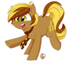 Size: 1200x1000 | Tagged: safe, artist:notenoughapples, derpibooru import, oc, oc:peanut, unofficial characters only, earth pony, pony, female, mare, necktie, open mouth, simple background, smiling, solo, transparent background