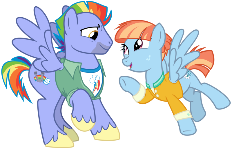 Size: 3100x2000 | Tagged: safe, artist:cheezedoodle96, derpibooru import, bow hothoof, windy whistles, pegasus, pony, .svg available, clothes, couple, duo, eye contact, female, flying, looking at each other, male, mare, pointing, rainbow dash's parents, shipping, shirt, simple background, smiling, spread wings, stallion, svg, transparent background, vector, windyhoof, wings