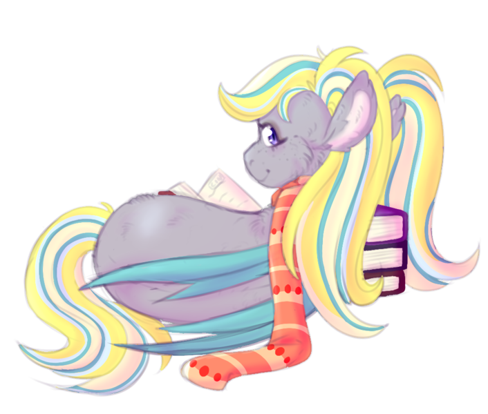 Size: 1037x881 | Tagged: safe, artist:cinnamonsparx, derpibooru import, oc, oc:booker, unofficial characters only, pony, book, clothes, female, mare, prone, scarf, simple background, solo, transparent background