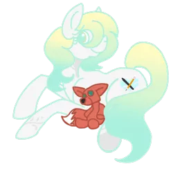 Size: 1500x1500 | Tagged: safe, artist:stereo-of-the-heart, derpibooru import, oc, oc:glacier blaze, unofficial characters only, earth pony, fox, pony, female, mare, plushie, prone, simple background, solo, transparent background