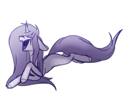 Size: 2700x2000 | Tagged: safe, artist:immagoddampony, derpibooru import, oc, oc:ari, unofficial characters only, pony, unicorn, female, high res, laughing, mare, prone, simple background, solo, transparent background