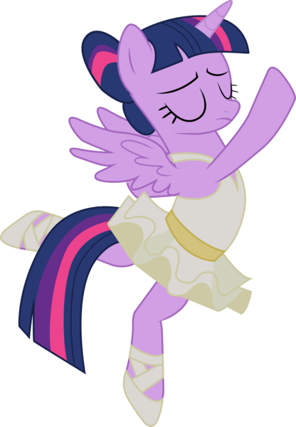 Size: 5546x7996 | Tagged: safe, artist:paganmuffin, derpibooru import, twilight sparkle, twilight sparkle (alicorn), alicorn, pony, a royal problem, absurd resolution, backbend, ballerina, clothes, eyes closed, female, flexible, mare, simple background, solo, transparent background, tutu, twilarina, vector