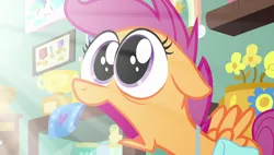 Size: 1920x1090 | Tagged: safe, derpibooru import, screencap, scootaloo, pony, parental glideance, big eyes, faic, jaw drop, open mouth, reaction image, scootaloo ultimate faic, solo