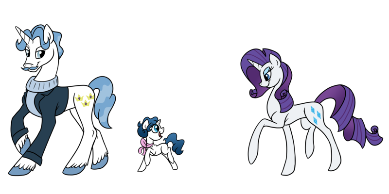 Size: 3600x1800 | Tagged: safe, artist:pampoke, derpibooru import, fancypants, rarity, oc, oc:rosalie, pony, unicorn, bow, clothes, female, filly, male, mare, offspring, parent:fancypants, parent:rarity, parents:raripants, raripants, shipping, simple background, straight, sweater, transparent background, turtleneck