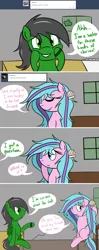 Size: 1280x3226 | Tagged: safe, artist:hummingway, derpibooru import, oc, oc:feather hummingway, oc:swirly shells, unofficial characters only, pegasus, pony, ask-humming-way, comic, dialogue, duo, female, male, mare, speech bubble, stallion, tumblr, tumblr comic