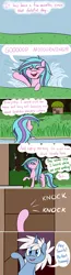 Size: 1280x4960 | Tagged: safe, artist:hummingway, derpibooru import, oc, oc:cerulean mist, oc:swirly shells, unofficial characters only, pony, unicorn, absurd resolution, ask-humming-way, comic, dialogue, duo, female, mare, music notes, speech bubble, tumblr, tumblr comic