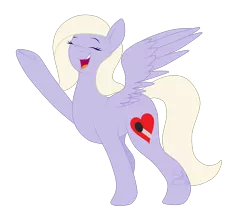 Size: 1500x1300 | Tagged: safe, artist:sketchthebluepegasus, derpibooru import, oc, oc:love heart, unofficial characters only, pegasus, pony, eyes closed, female, mare, simple background, singing, solo, transparent background