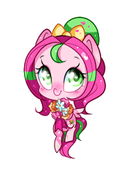 Size: 550x704 | Tagged: safe, artist:ipun, derpibooru import, oc, oc:precious metal, unofficial characters only, pegasus, pony, animated, bouquet, colored pupils, cute, female, gif, green eyes, heart eyes, mare, ocbetes, simple background, smiling, solo, transparent background, wingding eyes
