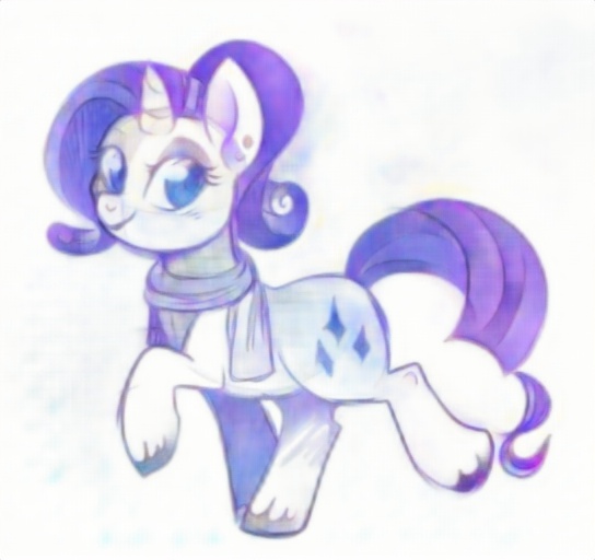 Size: 544x512 | Tagged: safe, artist:lulubell, derpibooru import, rarity, pony, clothes, paintschainer, scarf, solo