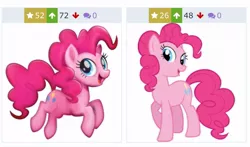 Size: 1040x612 | Tagged: call of the cutie, comparison, derpibooru, derpibooru import, juxtaposition, meta, my little pony: the movie, pinkie pie, safe