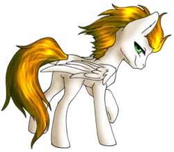 Size: 500x437 | Tagged: safe, artist:sugarcup, derpibooru import, oc, oc:ateren steelbender, unofficial characters only, pony, bedroom eyes, green eyes, male, simple background, smiling, smirk, solo, stallion, transparent background, wings