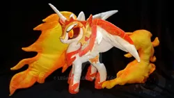 Size: 900x506 | Tagged: safe, artist:legadema, derpibooru import, daybreaker, pony, a royal problem, cute, diabreaker, irl, photo, plushie, solo, that was fast, watermark