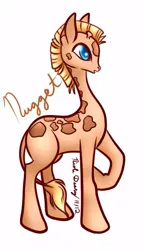 Size: 345x600 | Tagged: artist:puppet-runo, derpibooru import, giraffe, oc, safe, simple background, solo, unofficial characters only, white background