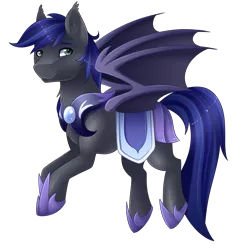 Size: 2415x2398 | Tagged: safe, artist:scarlet-spectrum, derpibooru import, oc, oc:rook, unofficial characters only, bat pony, pony, armor, bat pony oc, commission, male, night guard, simple background, solo, stallion, transparent background