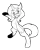 Size: 957x1185 | Tagged: safe, artist:moeclere, derpibooru import, trixie, pony, unicorn, bipedal, female, looking at you, mare, monochrome, simple background, sketch, sketch transparent, smiling, solo, transparent background, vector
