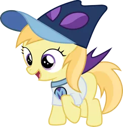 Size: 2000x2058 | Tagged: safe, artist:lumorn, derpibooru import, mare do well, noi, pony, the mysterious mare do well, cute, female, filly, hat, mare, mare do well fan, noiabetes, simple background, solo, transparent background