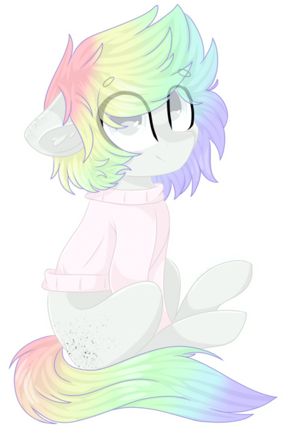 Size: 1024x1500 | Tagged: safe, artist:cinnamontee, derpibooru import, oc, oc:oreo, unofficial characters only, earth pony, pony, clothes, floppy ears, simple background, solo, sweater, transparent background