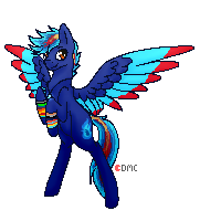 Size: 200x200 | Tagged: safe, artist:anxiouslilnerd, derpibooru import, oc, oc:bluest flames, unofficial characters only, pegasus, pony, bracelet, hind legs, jewelry, necklace, pixel art, rearing, simple background, solo, transparent background