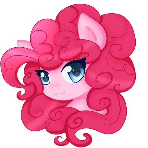 Size: 1012x1012 | Tagged: safe, artist:tuxisthename, derpibooru import, pinkie pie, pony, bust, portrait, simple background, solo, white background