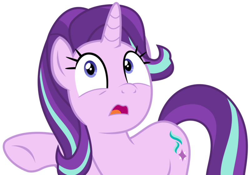 Size: 4797x3359 | Tagged: safe, artist:sketchmcreations, derpibooru import, starlight glimmer, pony, unicorn, a royal problem, absurd resolution, cute, female, glimmerbetes, mare, nervous, open mouth, raised hoof, simple background, solo, startled, transparent background, vector