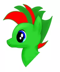 Size: 502x605 | Tagged: safe, derpibooru import, oc, unofficial characters only, earth pony, pony, blue eyes, male, multicolored hair, simple, simple background, smiling, solo, stallion