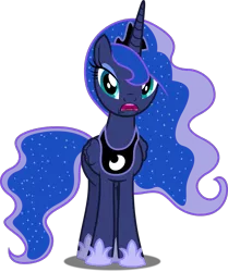 Size: 855x1024 | Tagged: safe, deleted from derpibooru, derpibooru import, edit, princess luna, pony, a royal problem, gums, simple background, solo, toothless, transparent background, vector